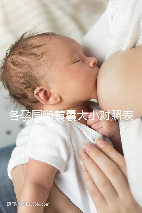 各孕周卵黃囊大小對(duì)照表，偏大、偏小都不正常