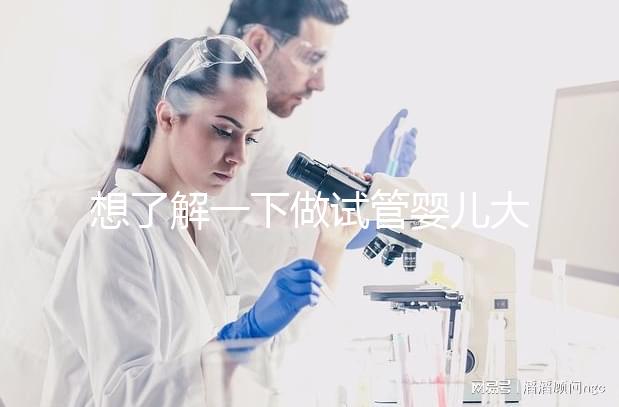 想了解一下做試管嬰兒大概需要多少錢。